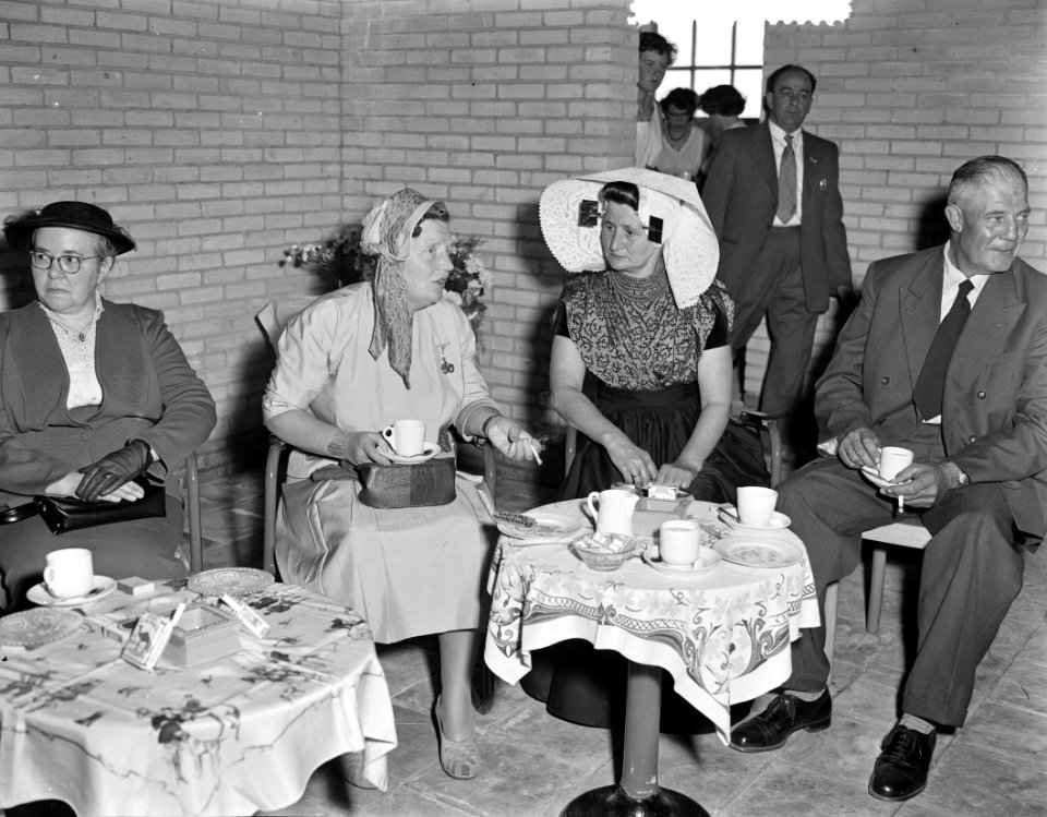 Werkbezoek koningin Juliana aan Zeeuws Vlaanderen, Braakmanpolder en Terneuzen, Bestanddeelnr 907-2028