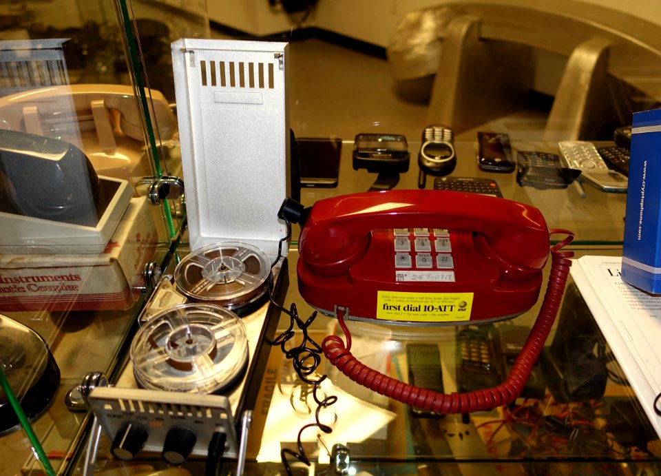 Western Electric Princess telephone with tape recorder - Telephone Museum - Waltham, Massachusetts - DSC08238