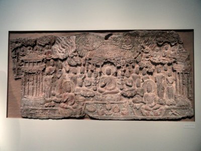 Western Paradise of the Buddha Amitabha, Hebei province, Fengfeng, southern Xiangtangshan Cave Temples, Cave 2, Northern Qi dynasty, 550-577 AD, limestone with traces of pigment - Freer Gallery of Art - DSC05703