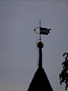 Wetterfahne auf der Kirche in Branchewinda