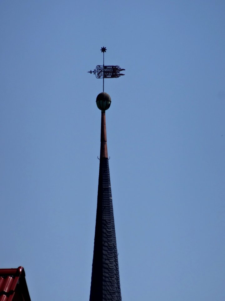 Wetterfahne auf der St. Mauritius Kirche in Bad Sulza