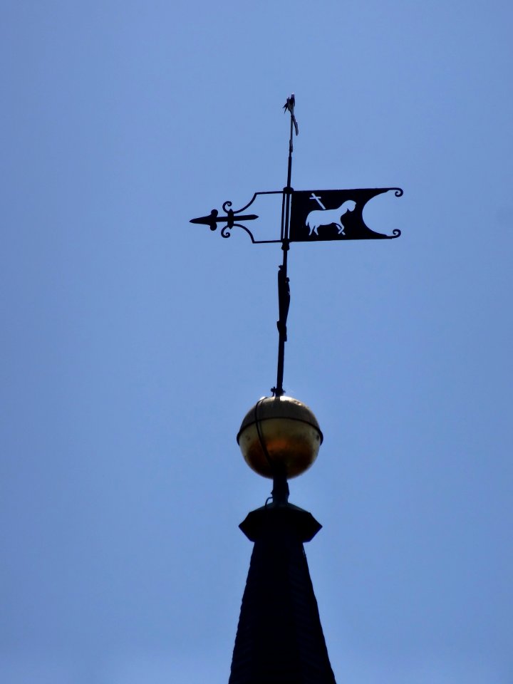 Wetterfahne auf der Kirche in Reisdorf