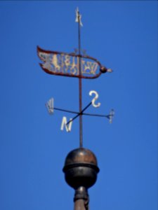 Wetterfahne auf dem Gemeindehaus in Hohleborn (Floh-Seligenthal)