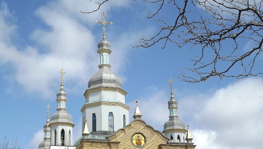Orthodox cross dome photo