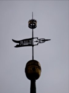 Wetterfahne auf der Kirche von Großliebringen