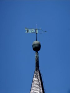 Wetterfahne auf der Wasserburg in Niederroßla