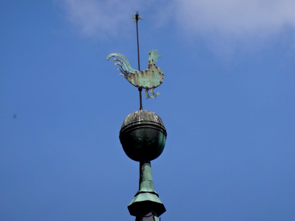 Wetterfahne auf der Kirche von Großneundorf, Thüringen