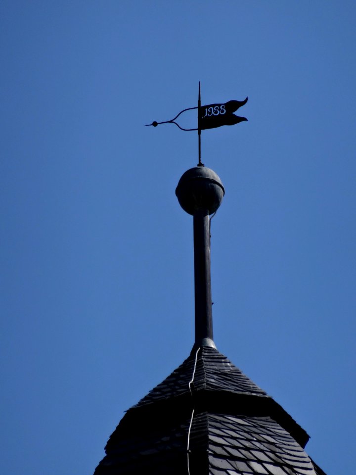 Wetterfahne auf der Kirche von Hohendorf, Bürgel, Thüringen