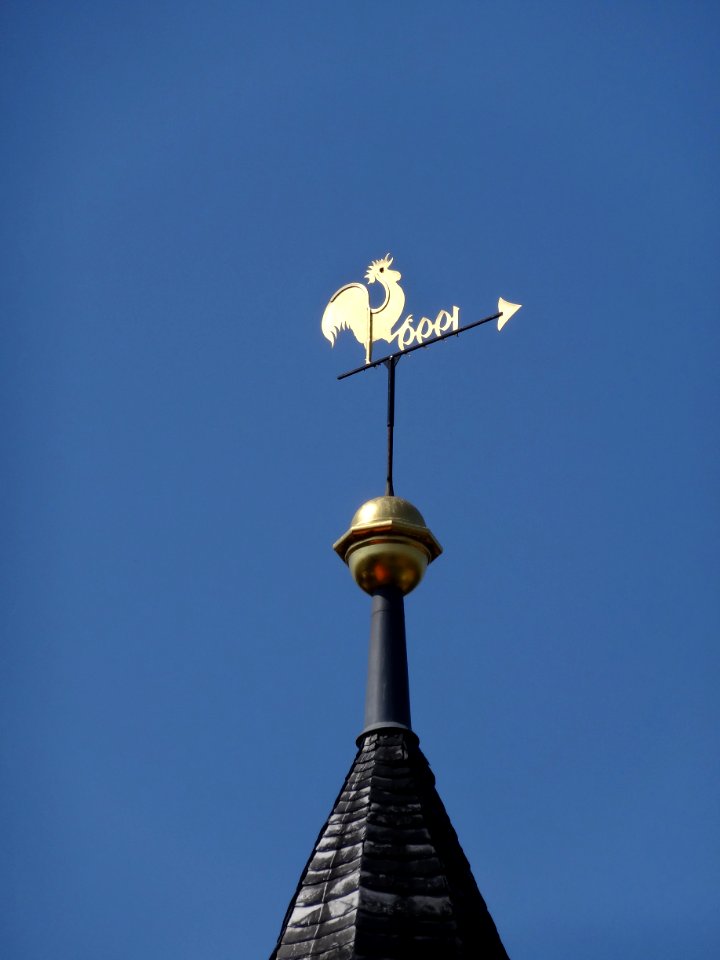 Wetterfahne auf der Kirche von Söllnitz, Blankenhain