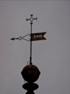 Wetterfahne auf der Kirche von Kleinkeula