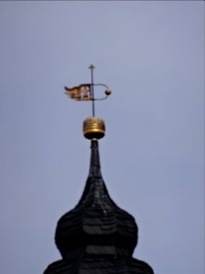 Wetterfahne auf der Kirche in Helmsdorf, Eichsfeld