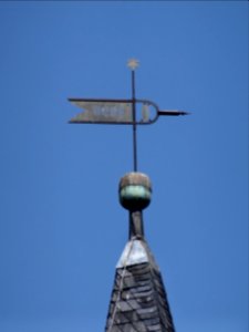Wetterfahne auf der Kirche von Wohlsborn