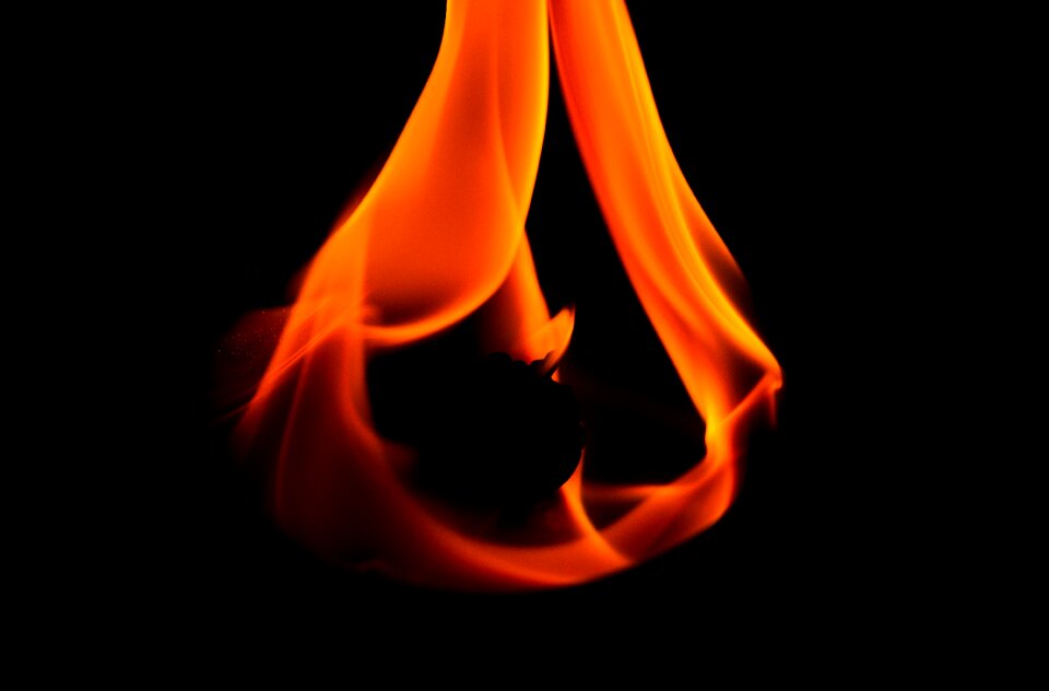 Warm barbecue bonfire