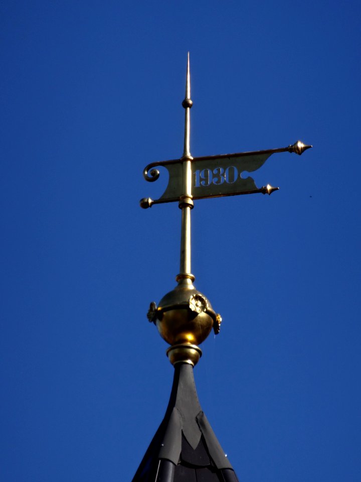 Wetterfahne auf dem Gemeindehaus in Grumbach (Schmalkalden)