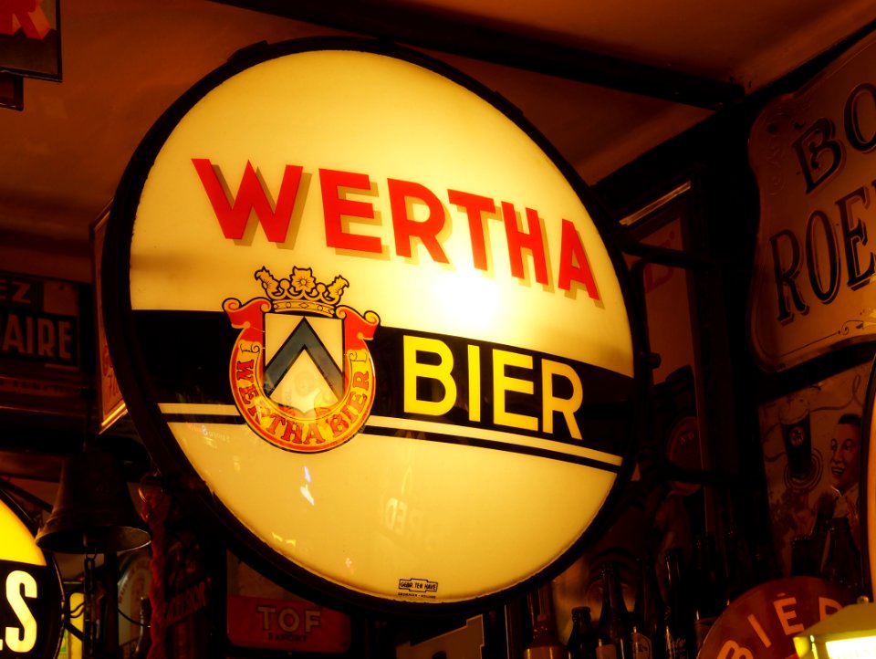 Wertha Bier lichtreclame
