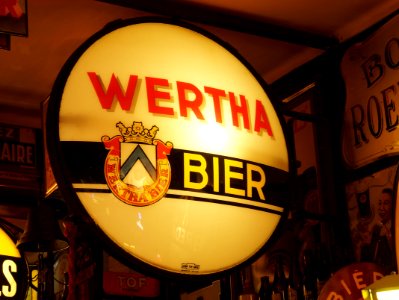 Wertha Bier lichtreclame