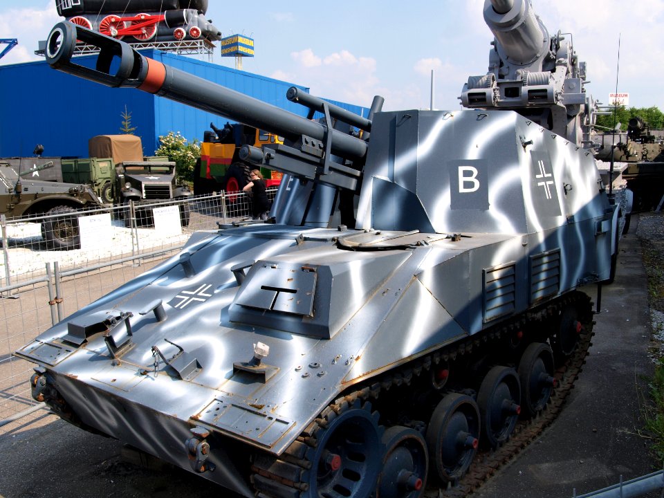 Wespe 105mm selfpropelled howitzer Replika based on a Skoda LT38 tank chassis at Sinsheim photo-2