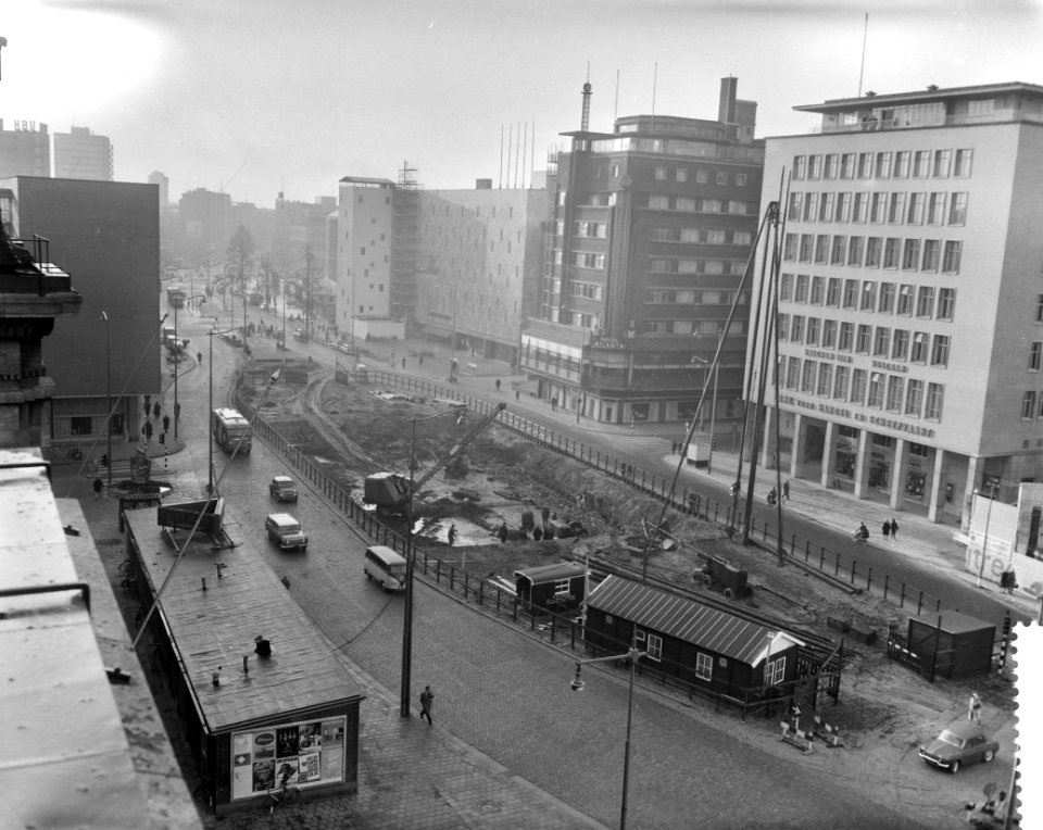 Werkzaamheden metrobouw op de Coolsingel te Rotterdam, Bestanddeelnr 911-9167