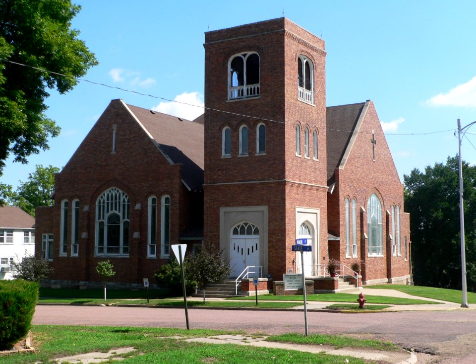Wessington Springs Methodist church from SW location