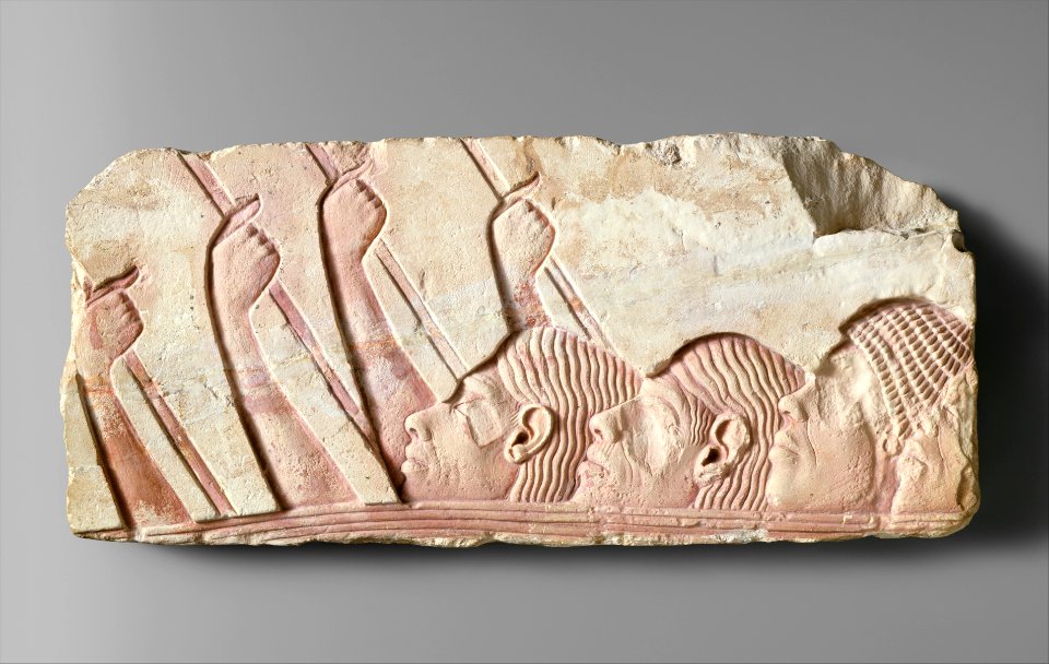 West Asiatic and Nubian attendants in a procession. Egypt 1353-1336 BCE