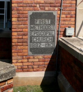 Wessington Springs Methodist church cornerstone 1