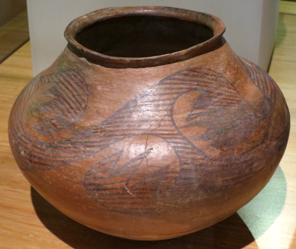 Western Ancestral Pueblo, Tusayan black on red jar, 1050-1150 CE, Heard Museum