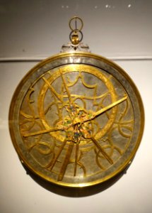 Western astrolab, by Tobias Volckmer, Salzburg, c. 1591, brass, silvered, gilded, and cold painted - Metropolitan Museum of Art - New York City - DSC06981