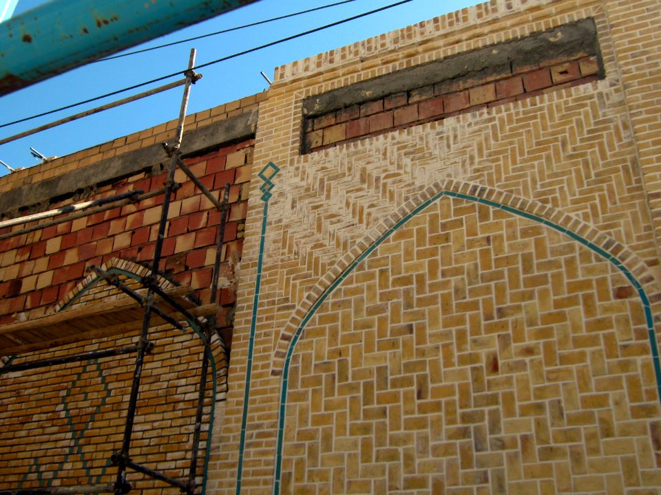 West Wall of Golshan Hawza - during rebuilding - Nishapur 5