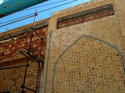 West Wall of Golshan Hawza - during rebuilding - Nishapur 5