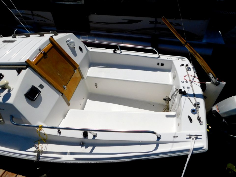 West Wight Potter 19 sailboat Time Bandit cockpit 2185