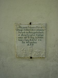 Westenfriedhof Eichstätt -Wandepitaph Johann Peter Alois Ecker