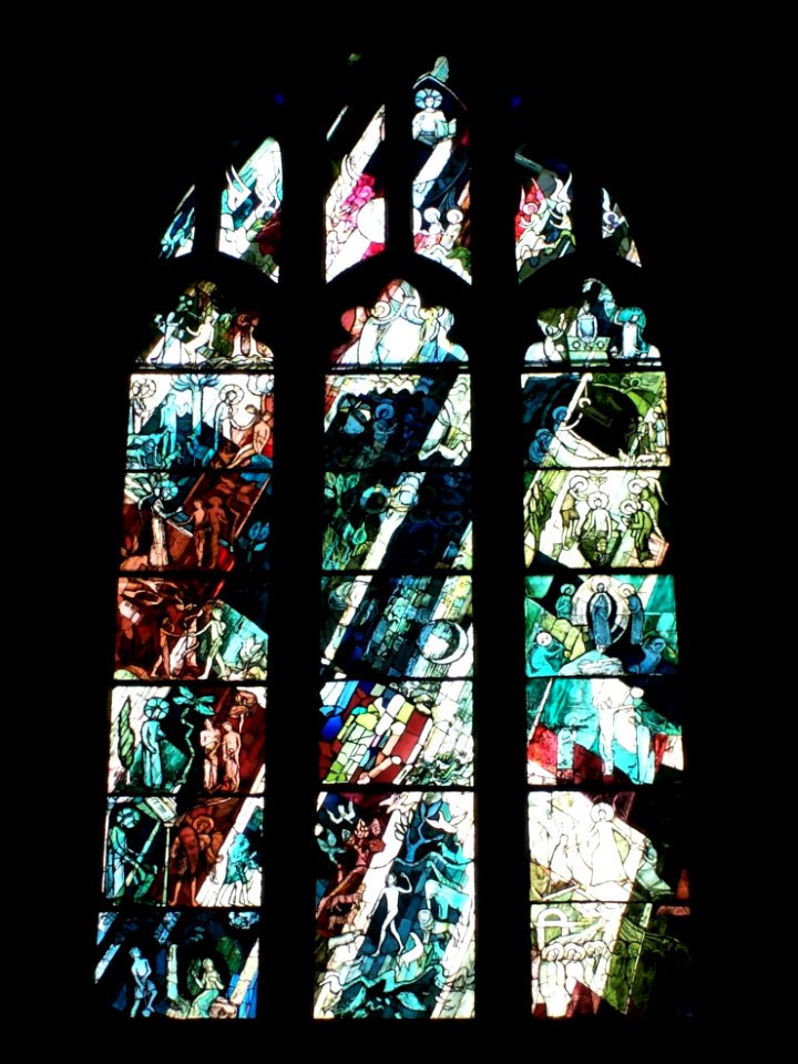 West window, St Lawrence, Towcester