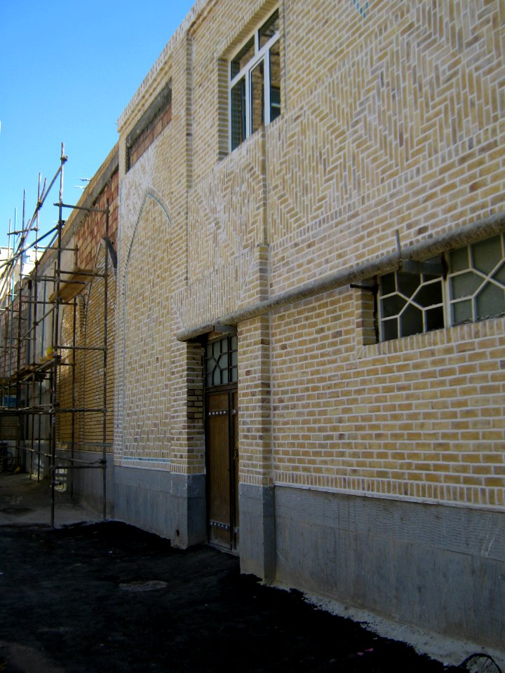 West Wall of Golshan Hawza - during rebuilding - Nishapur 6