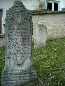 Westenfriedhof Eichstätt -Grabstein Sebastian Strauß