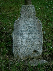 Westenfriedhof Eichstätt -Grabstein Max Dauber