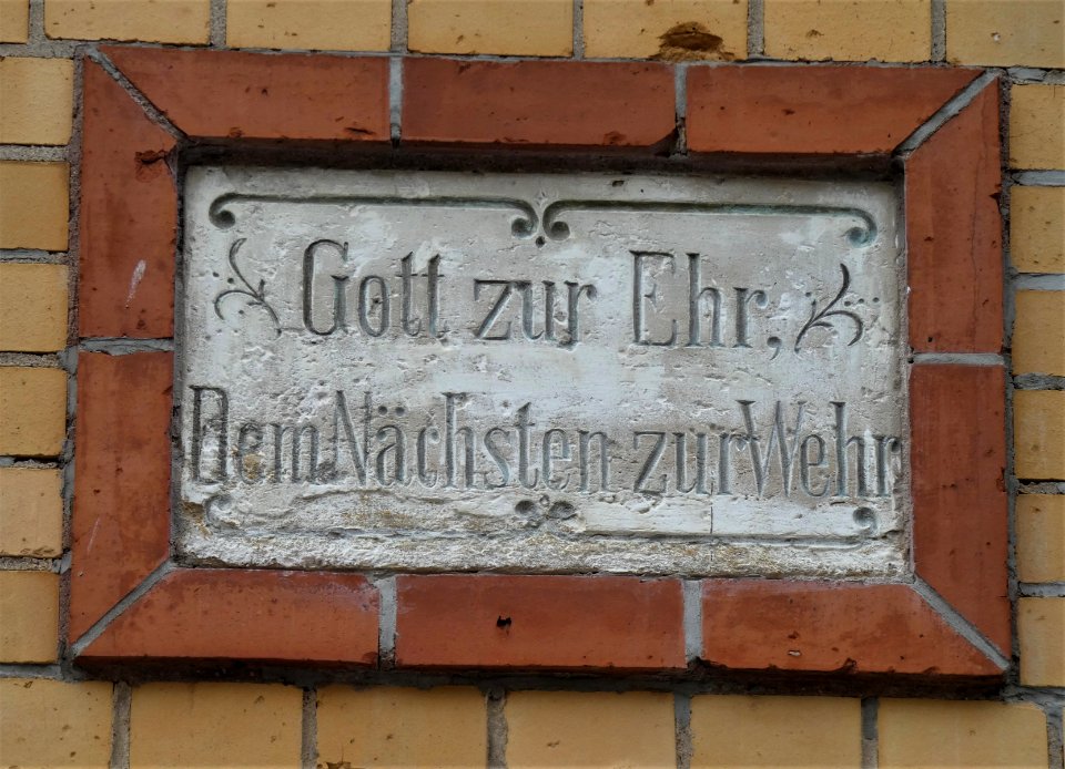 Zörbig FW-Gerätehaus Inschrift