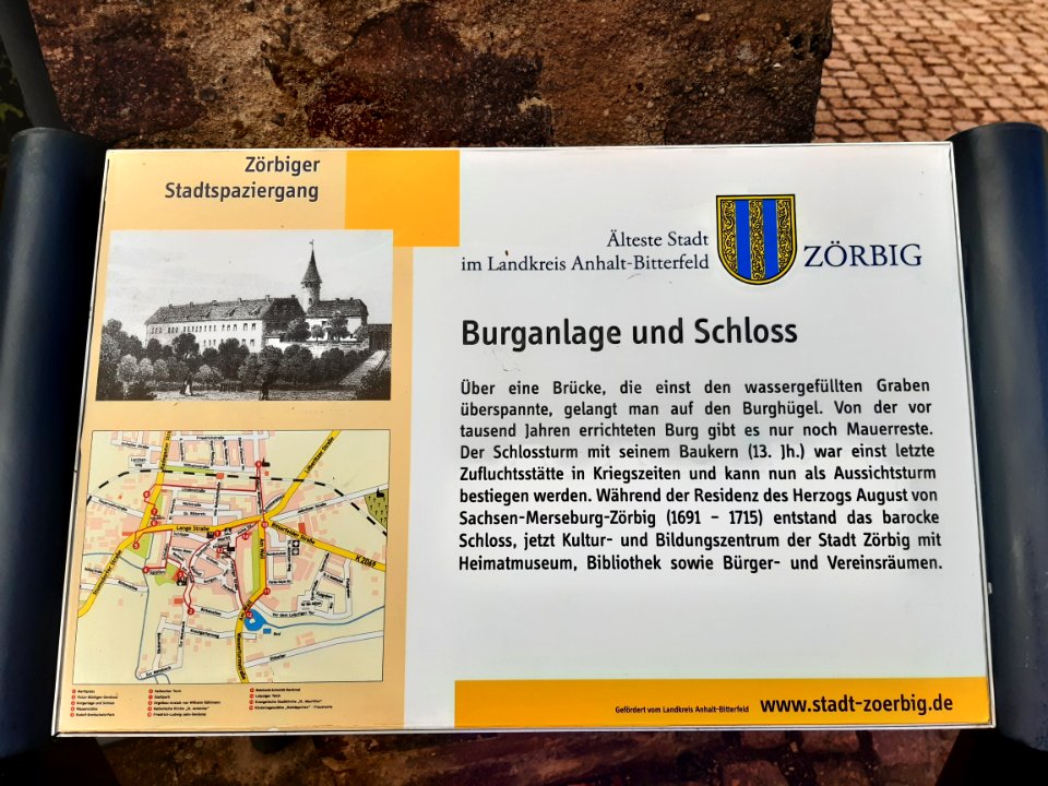 Zörbig Infotafel Schloss
