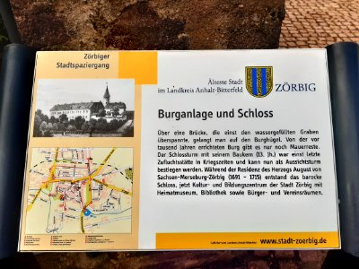 Zörbig Infotafel Schloss