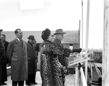 Zaanl. Scheepbouw Maatschappij tewaterlating Lis Frellsen, Bestanddeelnr 913-5799