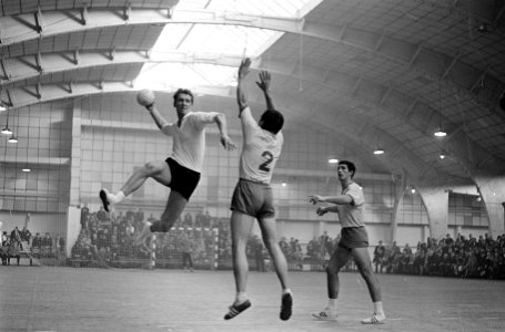 Zaalhandbal Aalsmeer tegen Sittardia 10-17, spelmoment, Bestanddeelnr 919-8478