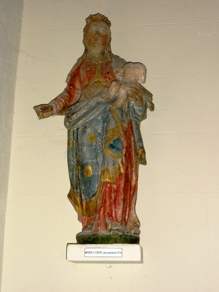Ypreville-Biville (Seine-Mar.) église d'Ypreville, statue (11) Vierge à l'Enfant