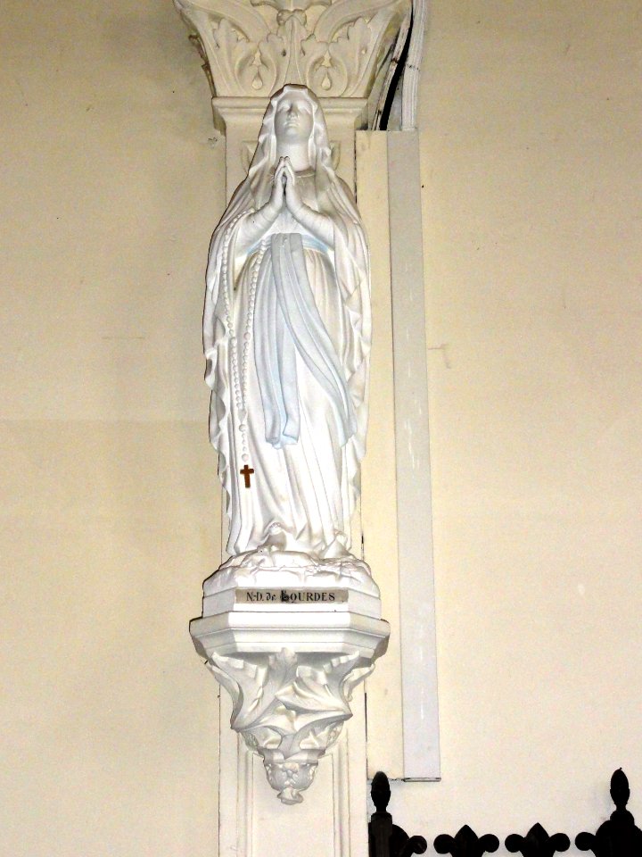Ypreville-Biville (Seine-Mar.) église d'Ypreville, statue (05) Vierge au rosaire