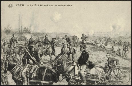 Yser 1914 - Le Roi Albert aux avants-postes IJzer 1914 - Albert II, Koning der, Bestanddeelnr 158-1746