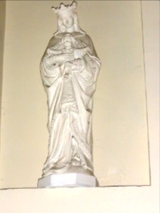 Ypreville-Biville (Seine-Mar.) église d'Ypreville, statue (03) Vierge reine à l'Enfant roi