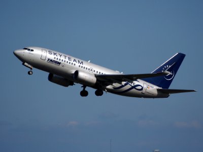 YR-BGF SkyTeam Tarom Romanian Air Transport boeing 737-700 takeoff from Schiphol (AMS - EHAM), The Netherlands, 17may2014, pic-2