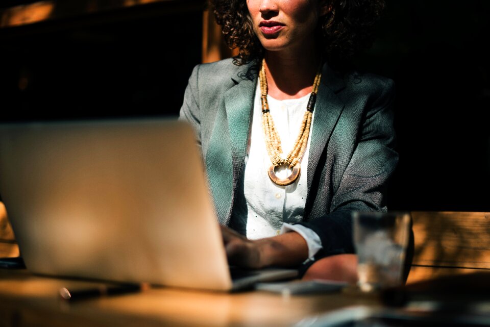Business office laptop