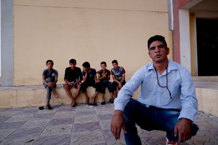 Youths playing in July of 2019 at the main institute in Shingal (Sinjar) after war with the Islamic State 14