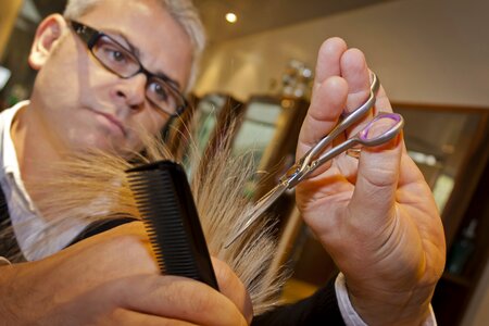 Stylist haircut hairdressing