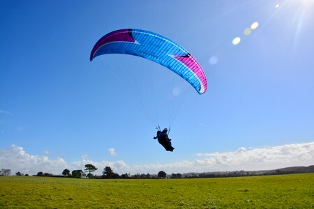 Blue sky leisure sports wind photo