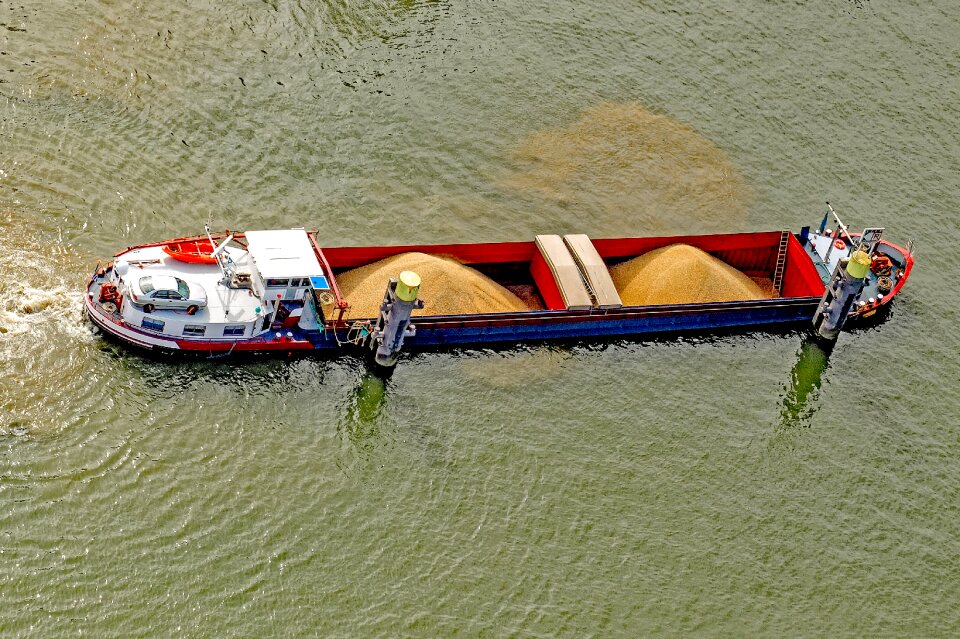 Transportation aerial view canal